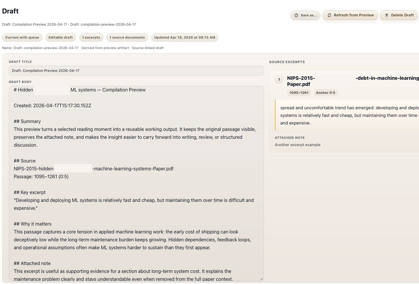 Reader next step view